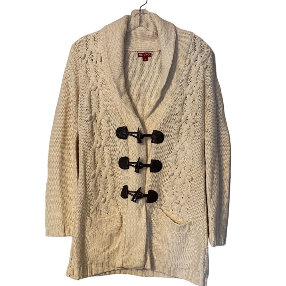 Merona Cream Sweater Jacket 